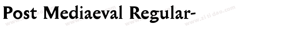 Post Mediaeval Regular字体转换